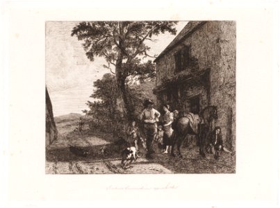 Landschap met herberg, objectnr A 15390