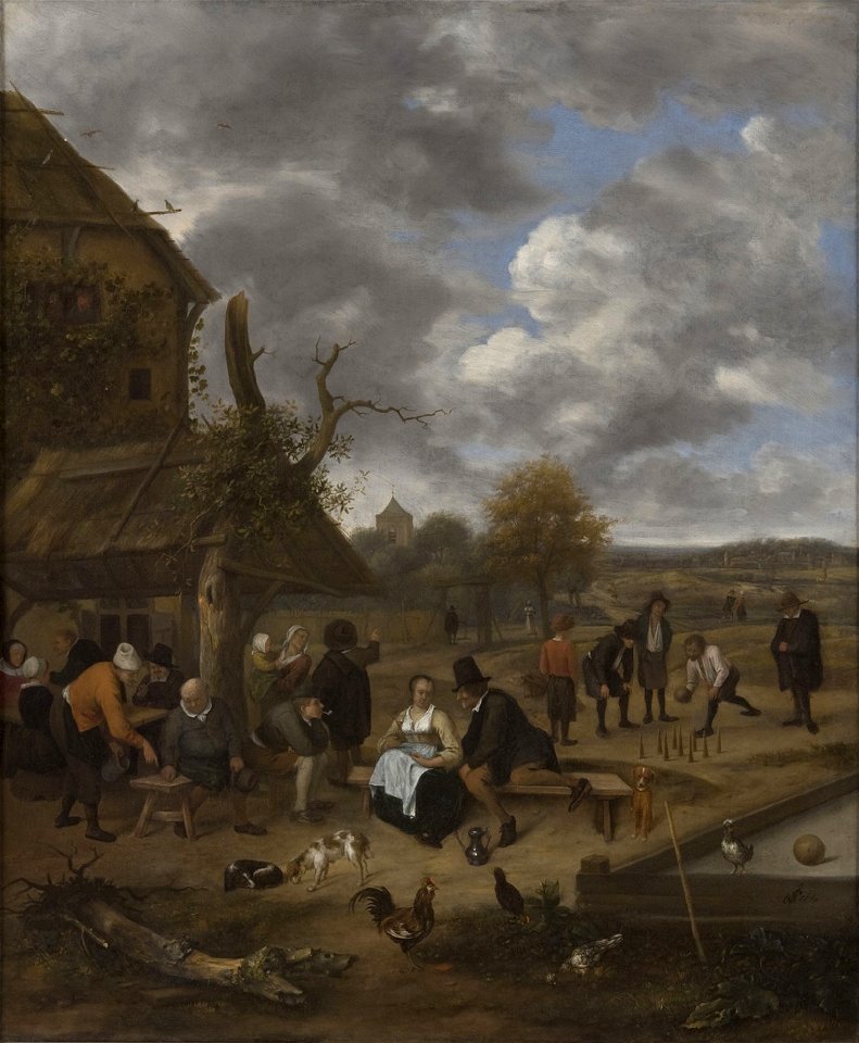 Landscape with an Inn and Skittlers by Jan Steen PMA Cat. 517