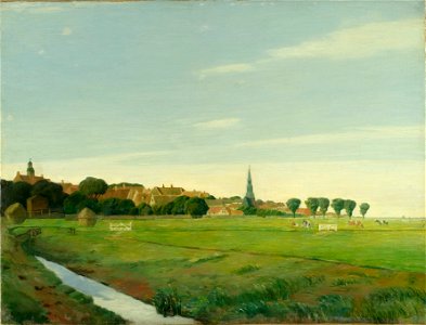 Landscape with a Town (Johan Rohde) - Nationalmuseum - 22704