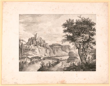 Landscape with bridge and castle LCCN2003674380