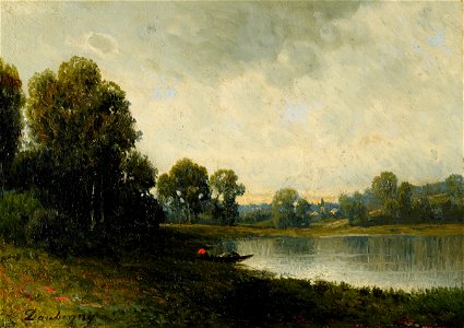 Landscape by Charles-François Daubigny - BMA. Free illustration for personal and commercial use.