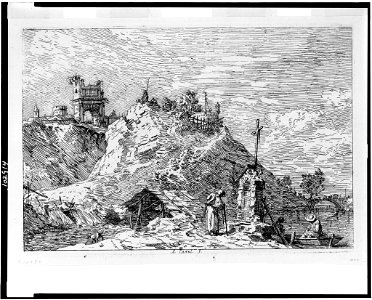 Landscape with a pilgrim in prayer) - A. Canal. f LCCN92500742