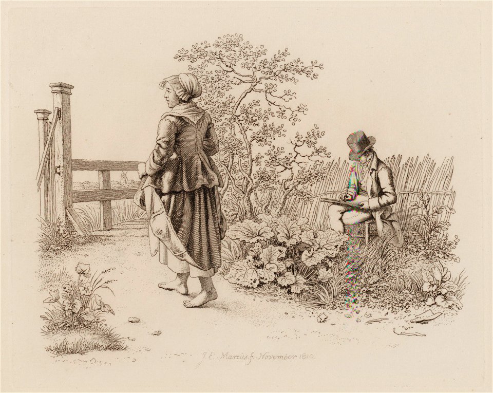Landschap met hek, objectnr A 12558