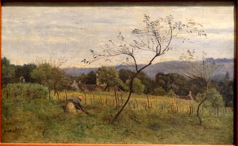 Landscape with a Peasant Woman by Jean-Baptiste-Camille Corot, 1861, oil on canvas - Museu de Arte de São Paulo - DSC07315