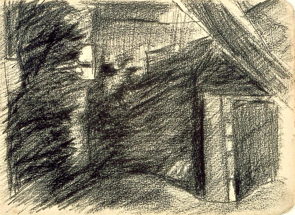 Landscape with Houses and Trees by Night by Theo van Doesburg Centraal Museum AB4530