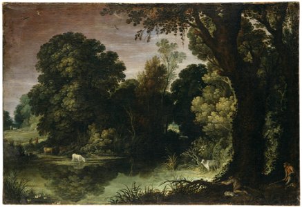 Landscape with Duck-hunters - Nationalmuseum - 17378. Free illustration for personal and commercial use.