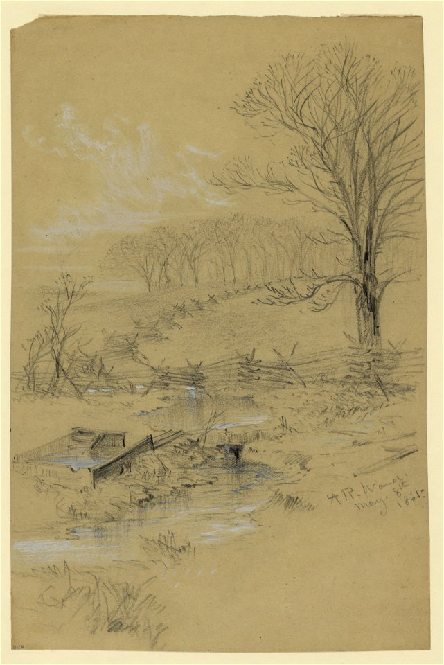 Landscape with fence and stream LCCN2004661027