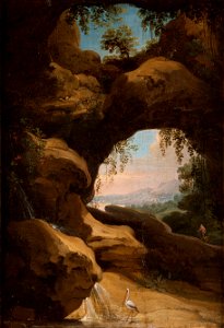 Landscape with views through the cave (Jan Asselyn) - Nationalmuseum - 158021. Free illustration for personal and commercial use.