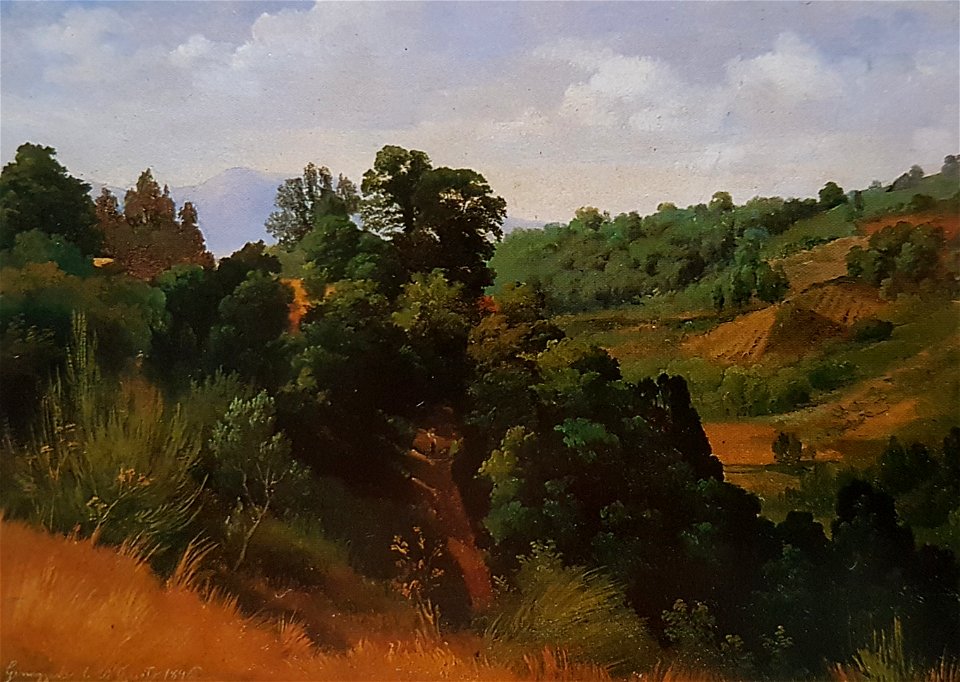 Landskap Genazzano x Gustaf Wilhelm Palm