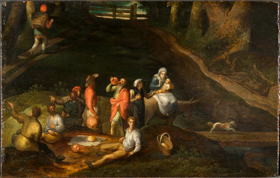 Landscape with the Holy Family (Gillis Mostaert d.ä.) - Nationalmuseum - 18134