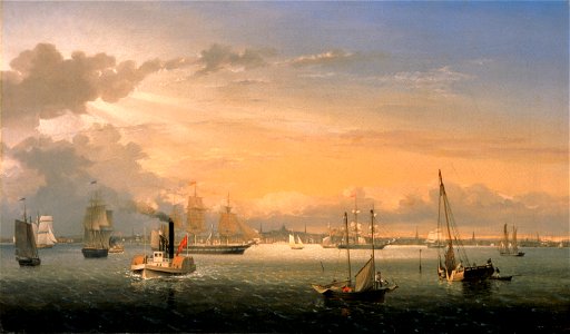 Boston Harbor by Fitz Hugh Lane, 1854