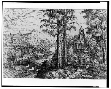 Landscape with church) - HSL LCCN2004665126