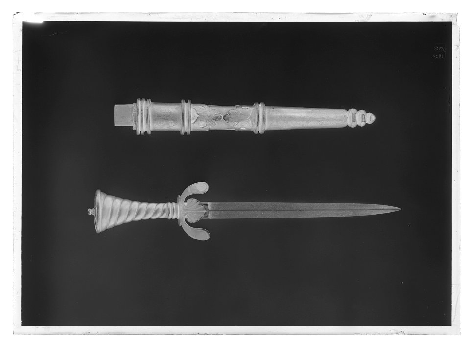 Landsknektsdolk, imitation, Tyskland 1800-talets mitt - Livrustkammaren - 474-negative