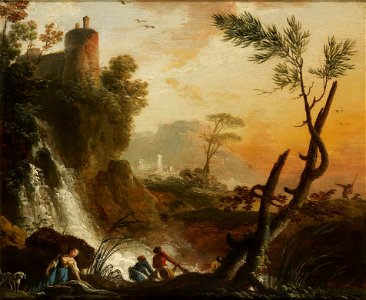 Landscape with ruins - Gaspard Jean Lacroix