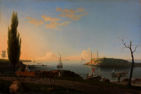 Fitz Henry Lane - View from Kettle Cove, Manchester-by-the-Sea - 38.068 - Rhode Island School of Design Museum
