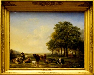 Landschap met vee en een herder, 1830