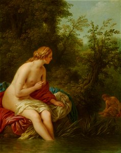 Landscape with Salmacis and Hermaphroditus by Louis Jean Francois Lagrenée Mauritshuis 776. Free illustration for personal and commercial use.