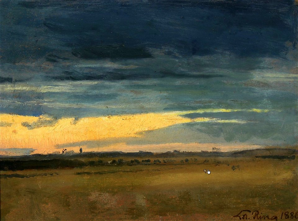 Landskab fra Næstvedegnen. Efter Solnedgang