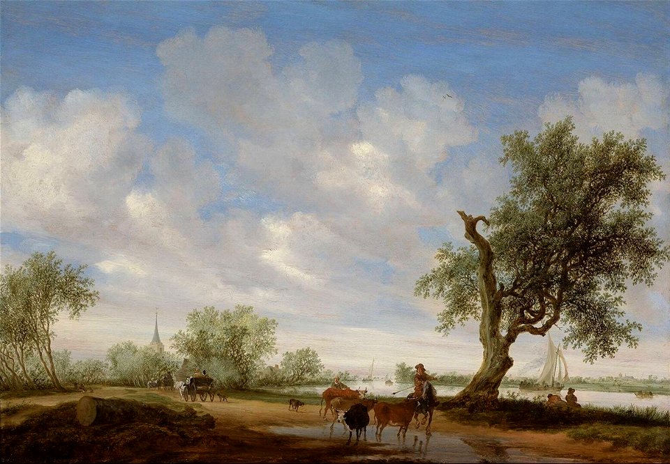 Landscape with a Road alongside a River by Salomon van Ruysdael Boijmans 2623 (OK)
