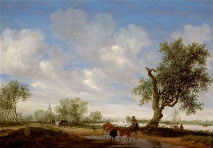 Landscape with a Road alongside a River by Salomon van Ruysdael Boijmans 2623 (OK)