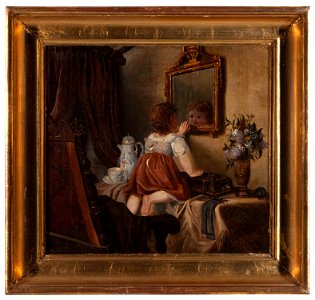 Lapsi ja kuvastin, Painting by Aleksandra Frosterus-Såltin