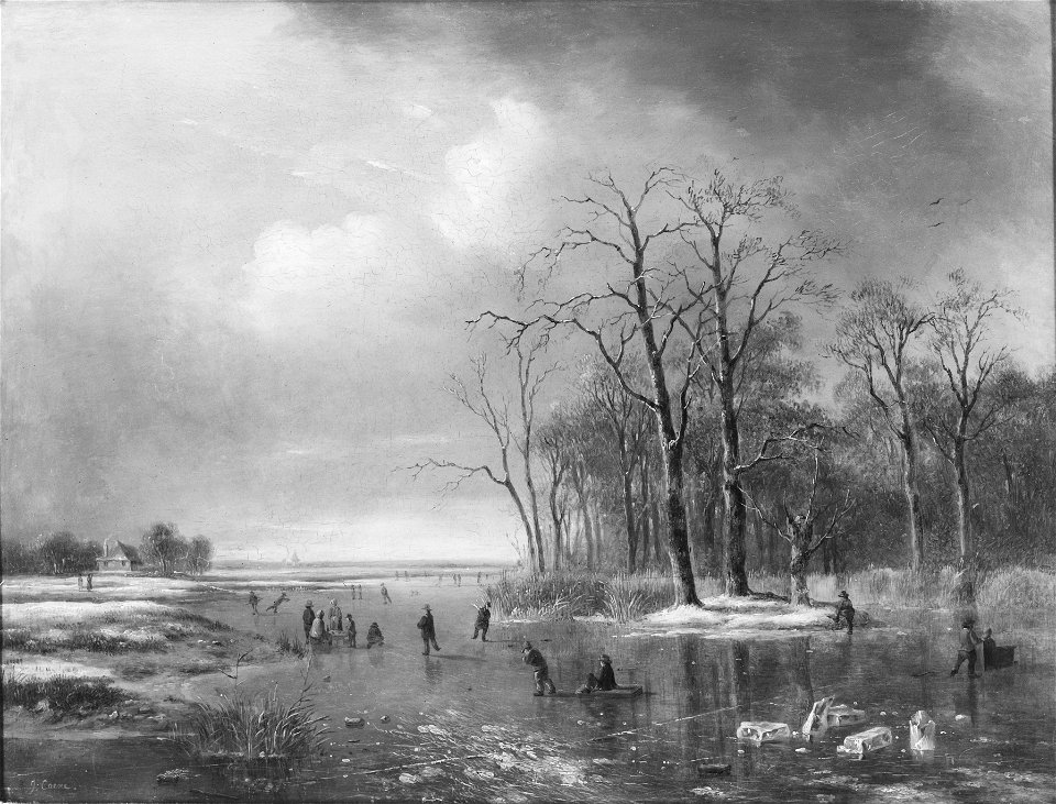 Landscape with Skaters (Jean Henri de Coene) - Nationalmuseum - 23849