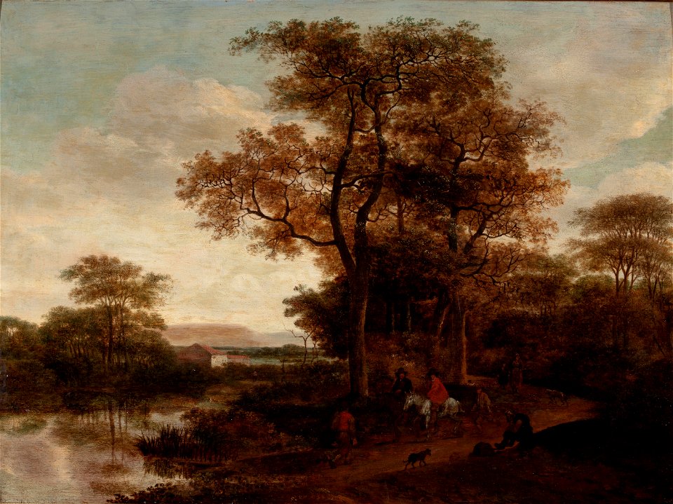 Landscape with Travelers Along a Roadway-Pieter Jansz Asch