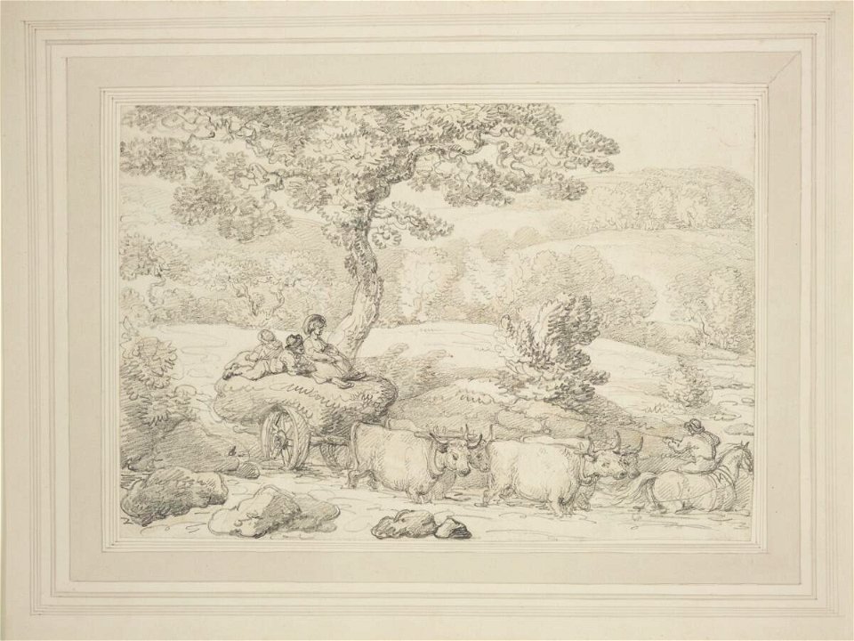 Landscape with ox cart (4786116)