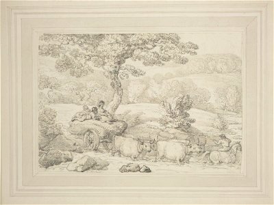 Landscape with ox cart (4786116)