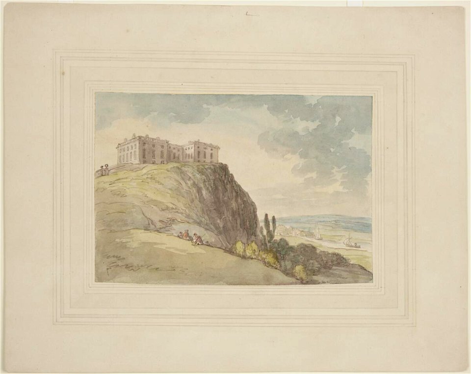 Landscape with mansion set upon a cliff (4786106)