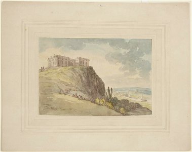Landscape with mansion set upon a cliff (4786106)