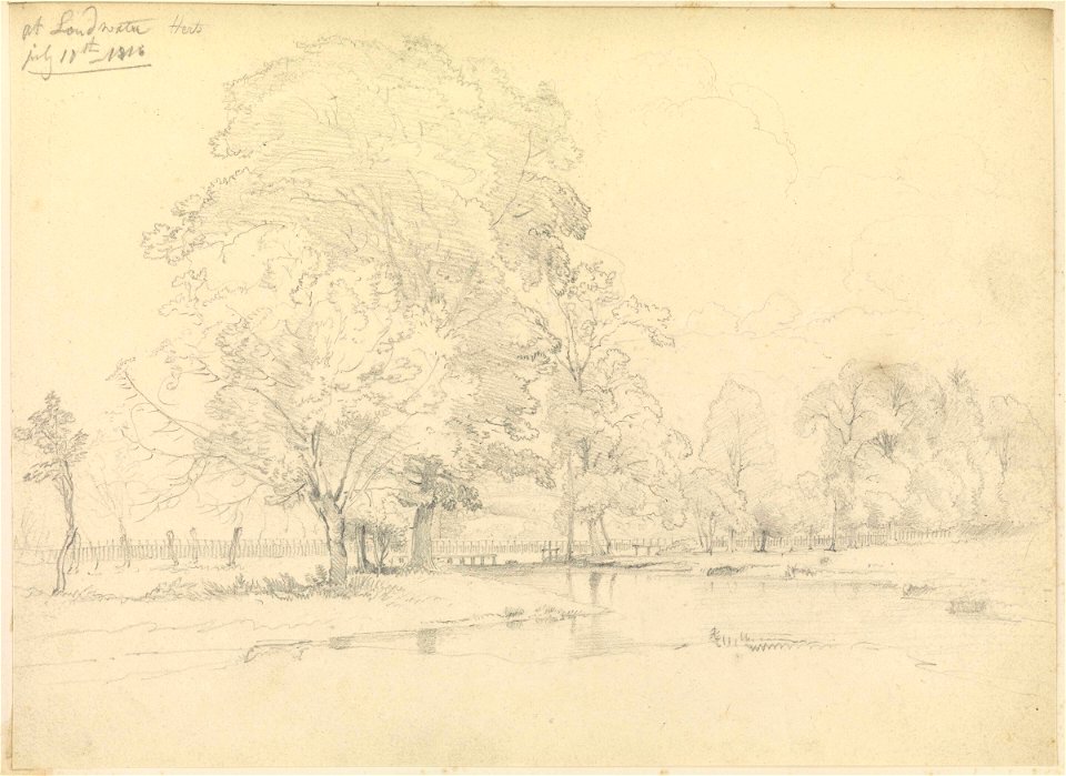 Landscape with the river Chess at Loudwater, Hertfordshire RMG PZ0929