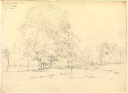 Landscape with the river Chess at Loudwater, Hertfordshire RMG PZ0929