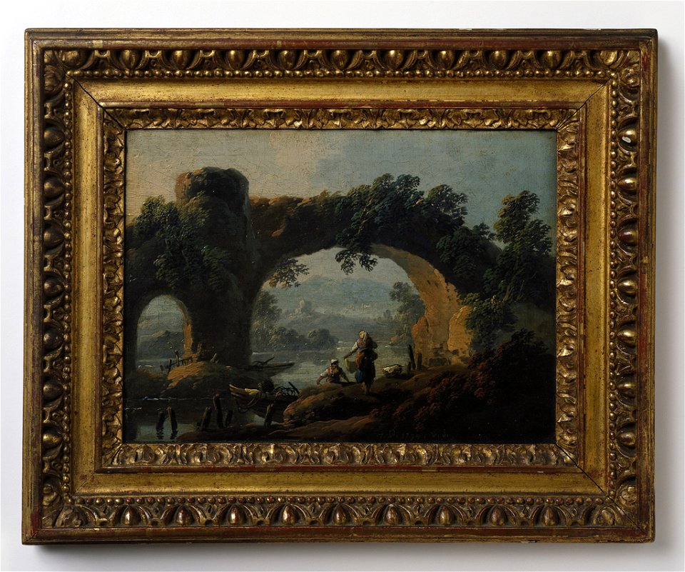 Landscape with Rustic Figures by Jean-Baptiste Pillement