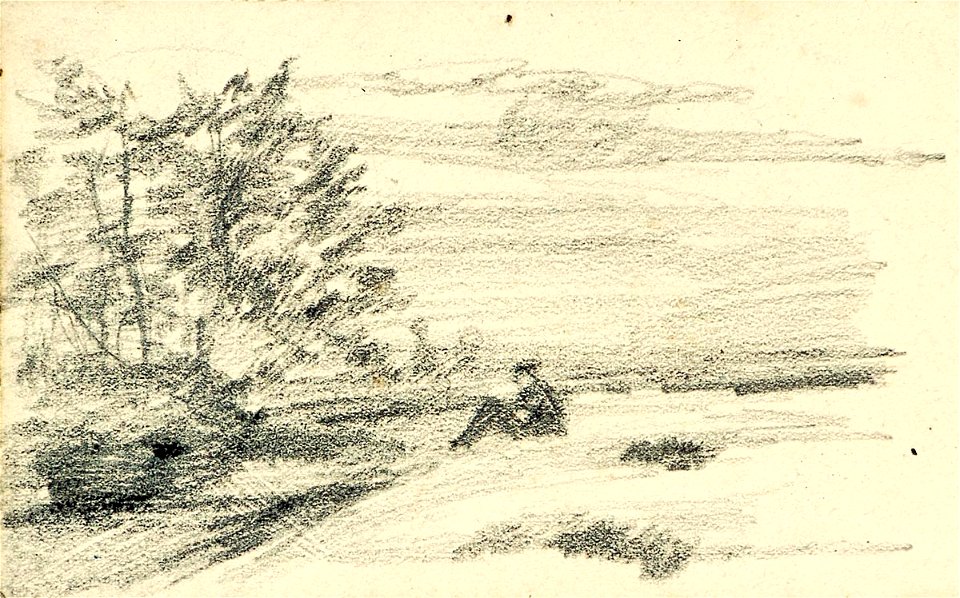 Landscape with Figure Sitting by Theo van Doesburg Centraal Museum AB4513