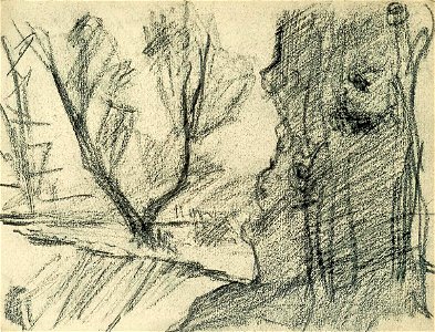 Landscape with Tree Trunk by Theo van Doesburg Centraal Museum AB4525