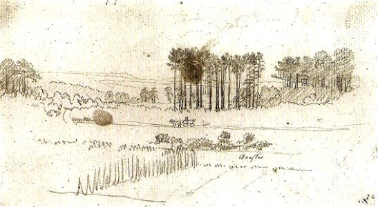 Landschaft mit Pferdewagen