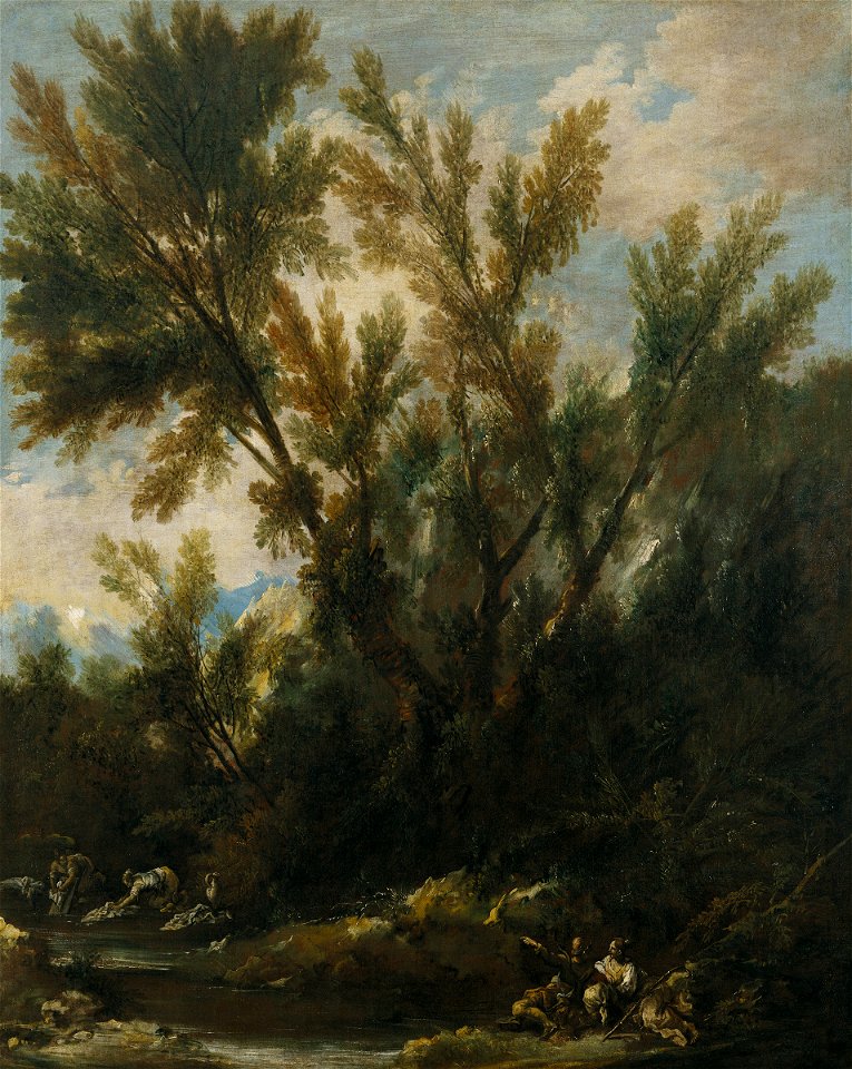Landscape with Figures by Magnasco and Peruzzini
