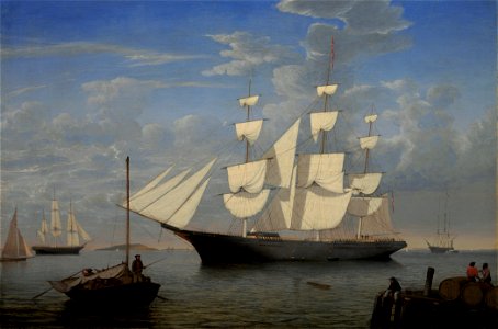 Fitz Henry Lane - Starlight in Harbor (ca.1855)