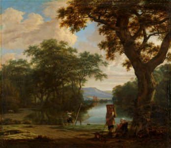 Landschap met visser met kruisnet Rijksmuseum SK-C-108