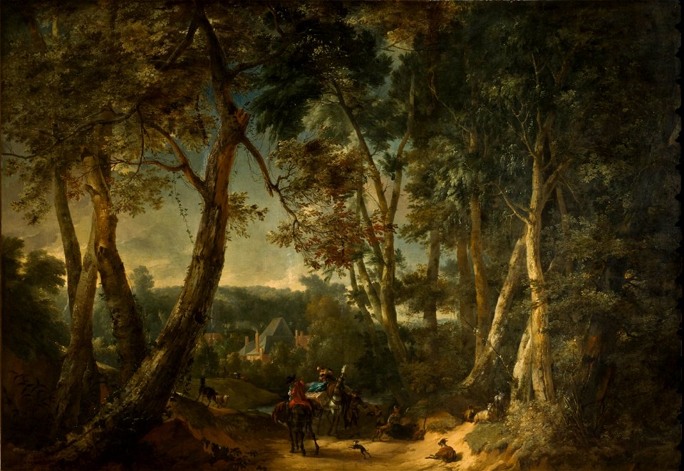 Landscape with High Trees near a Ravine (Philips Augustyn Immenraet) - Nationalmuseum - 17253