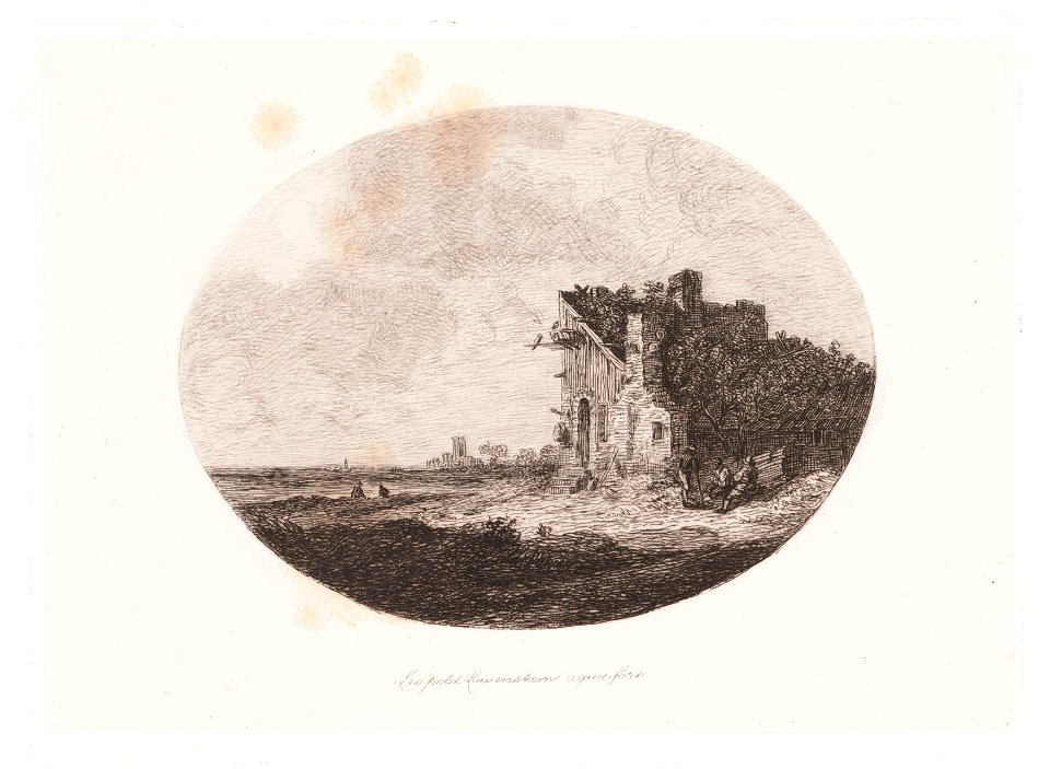 Landschap met huis, objectnr A 15393