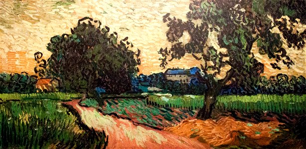 Landscape with the Chateau of Auvers at Sunset (JH 2040) - My Dream