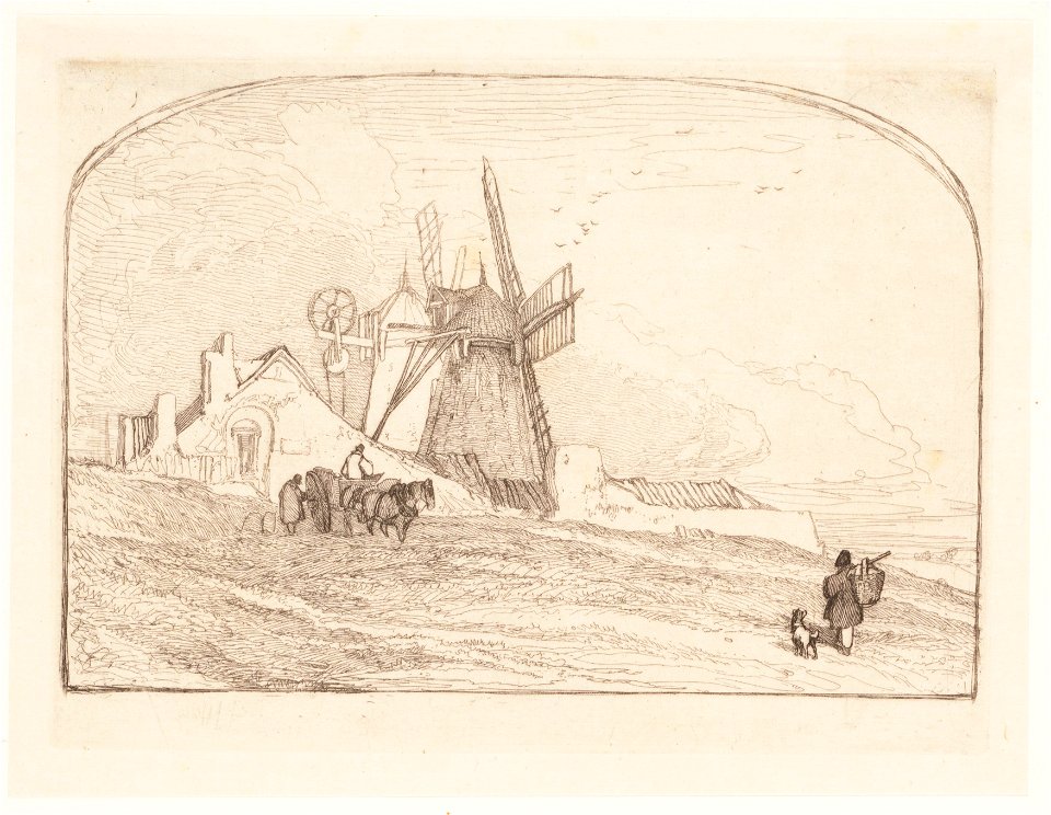 Landschap met molen, objectnr A 16562