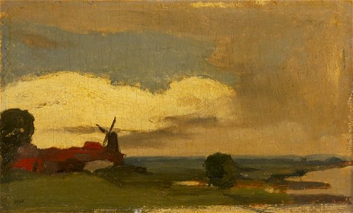 Landschap met de molen van Wijk bij Duurstede Rijksmuseum SK-A-3568