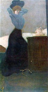 Lascar Vorel - Femeie gatindu-se
