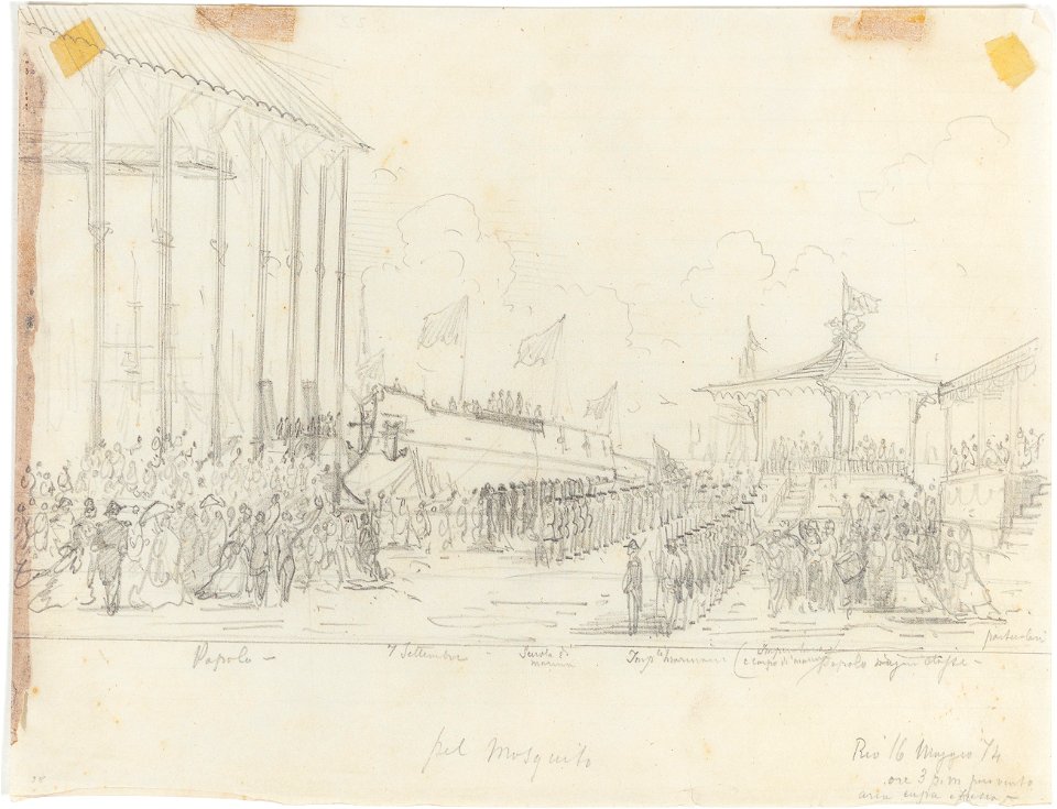 Lançamento do Encouraçado Sete de Setembro no Arsenal da Marinha, Rio de Janeiro, em 16 de maio de 1874, da Coleção Brasiliana Iconográfica