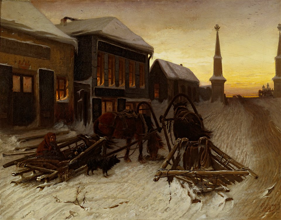 Last Tavern at Town Gate (Perov, 1868) - Google Art Project