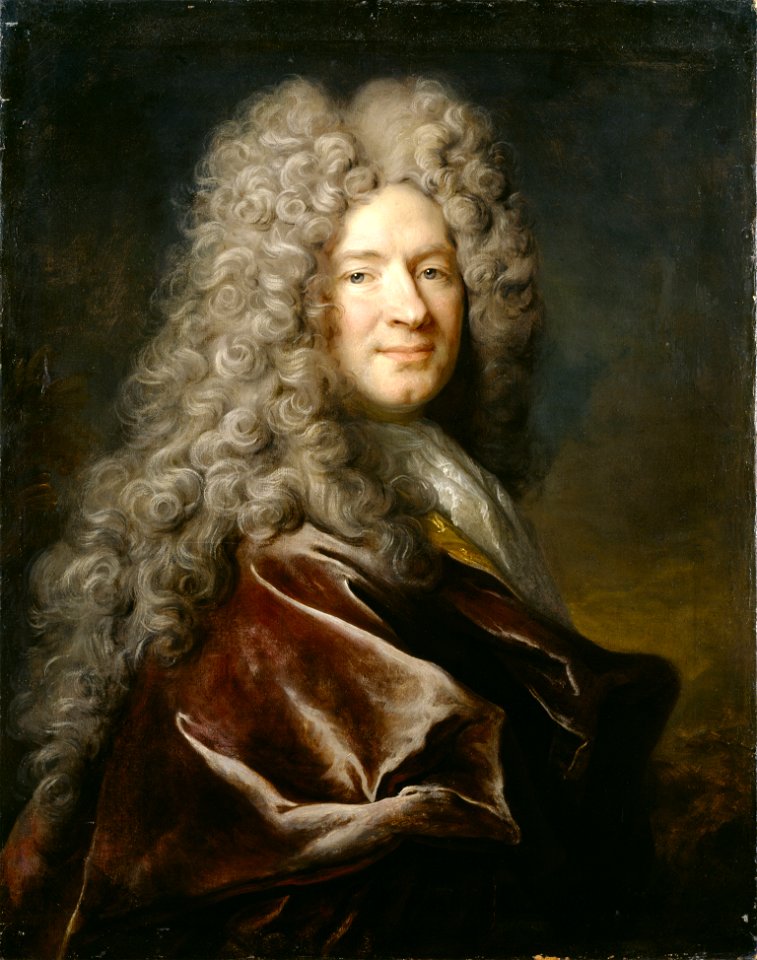 Nicolas de Largillière - Portrait of a Man in a Purple Robe - WGA12474