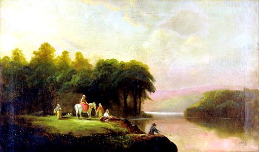 Lanscape with Figures-Samuel P Dyke